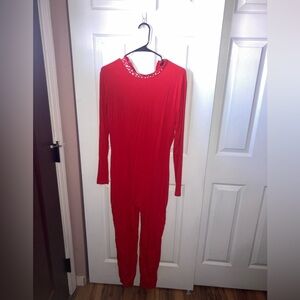 SHEIN red body suit.